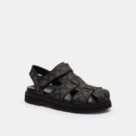 Fisherman-sandaler i signatur-jacquard