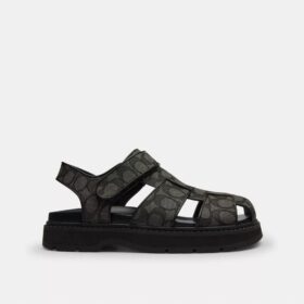 Fisherman-sandaler i signatur-jacquard