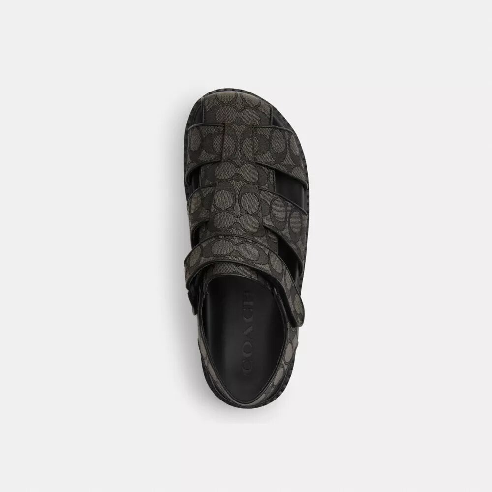 Fisherman-sandaler i signatur-jacquard