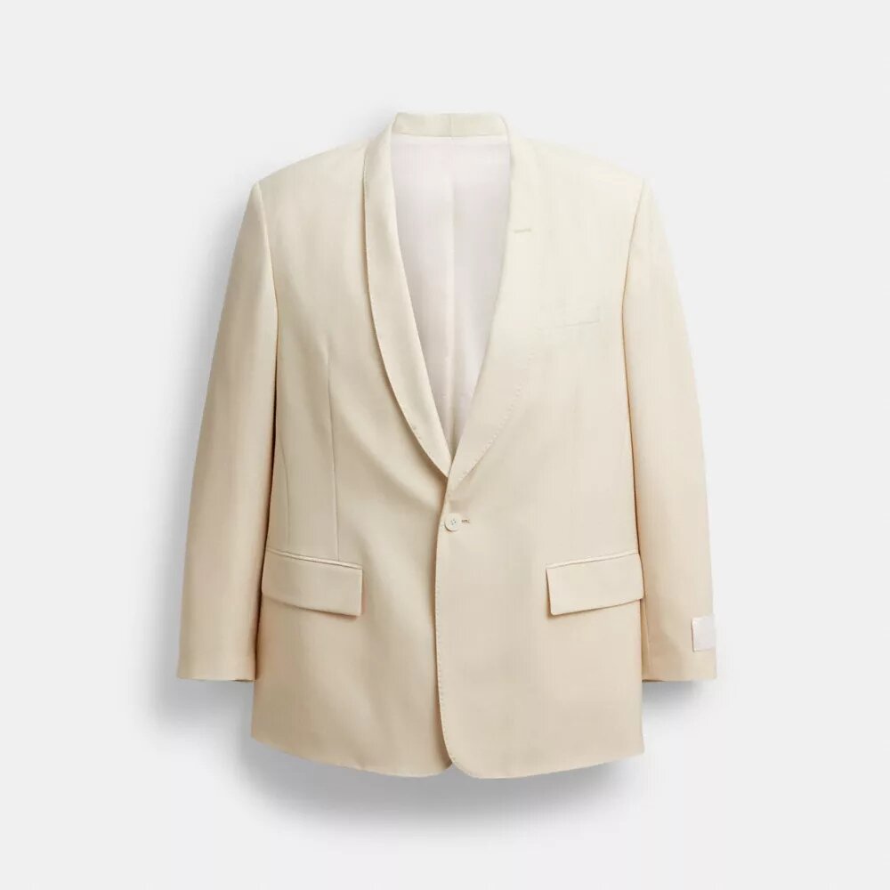 Garnfarvet blazere med sjalekrave