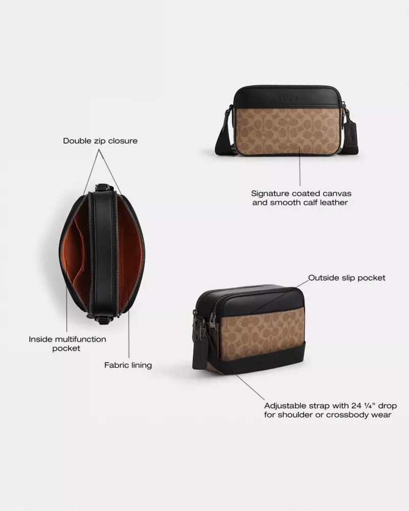 Graham crossbody-taske i Signature Canvas