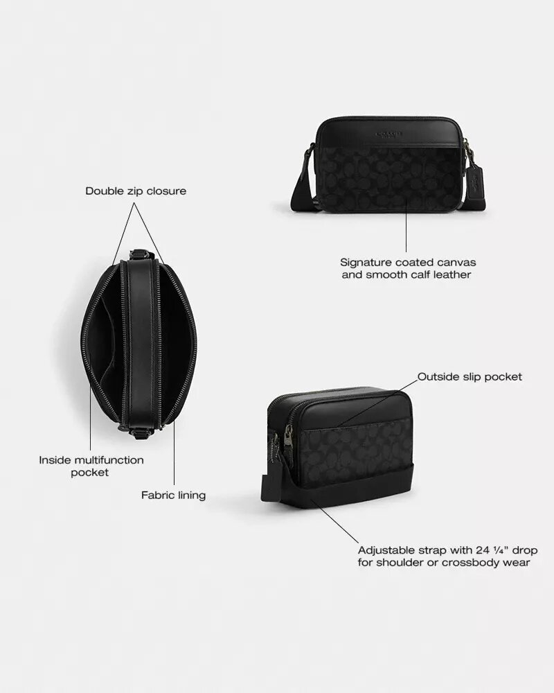 Graham crossbody-taske i Signature Canvas