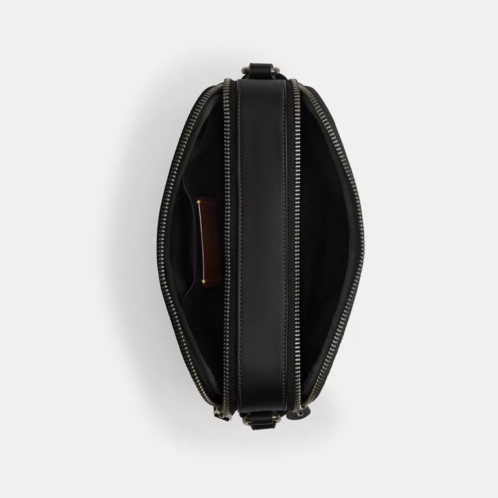 Graham-crossbody-taske i Signature Canvas med striber