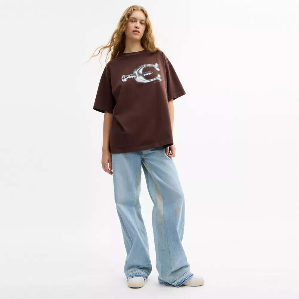 Hardware T-shirt i afslappet pasform af økologisk bomuld
