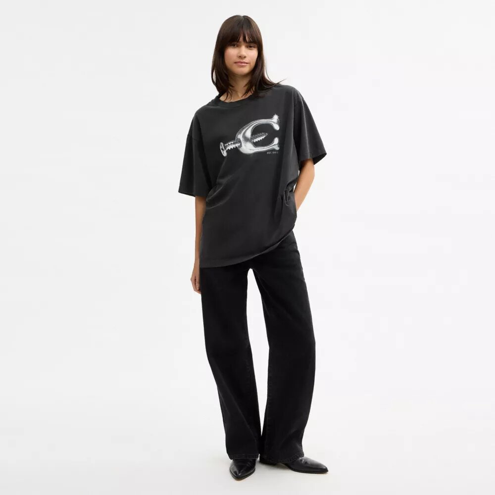Hardware T-shirt i afslappet pasform af økologisk bomuld