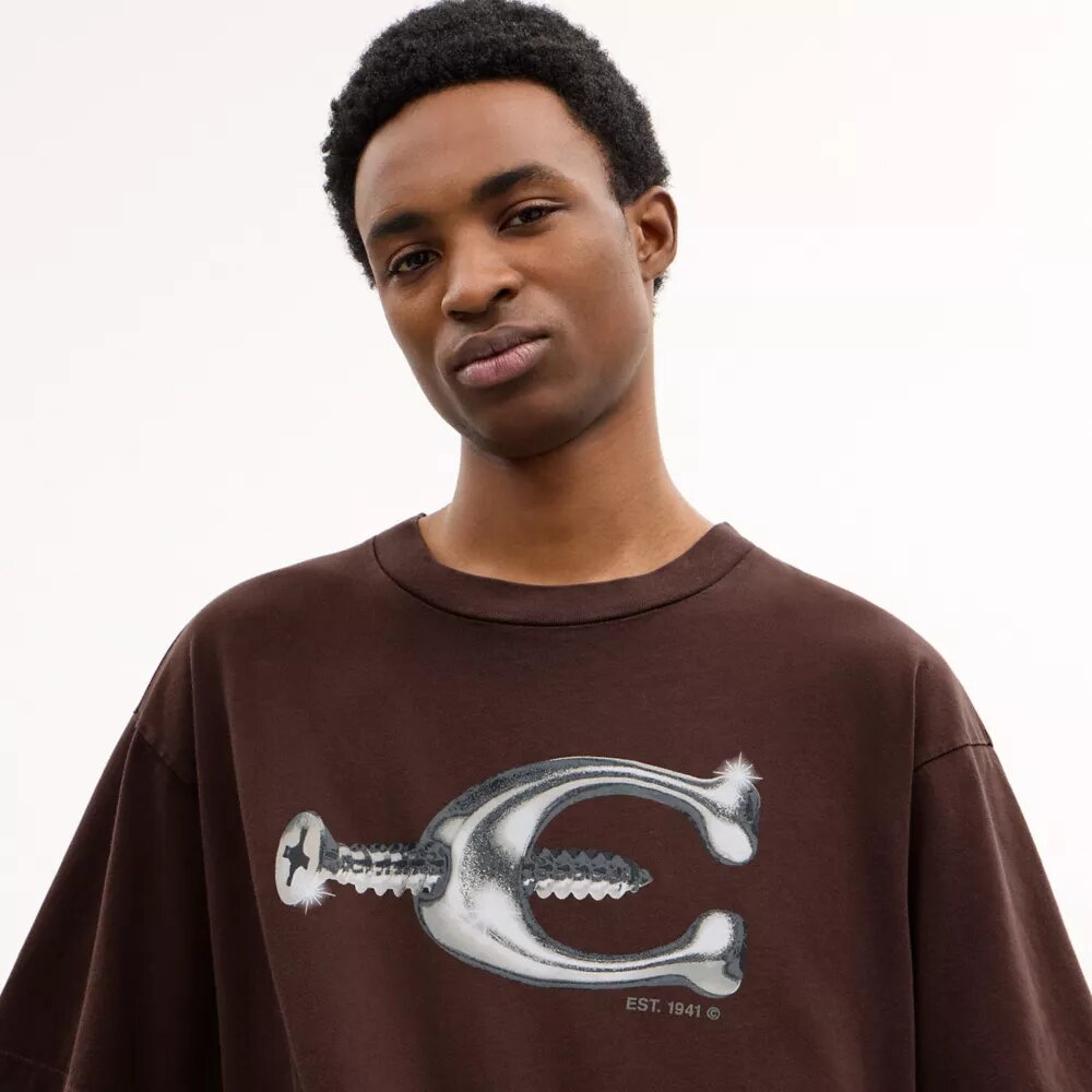 Hardware T-shirt i afslappet pasform af økologisk bomuld