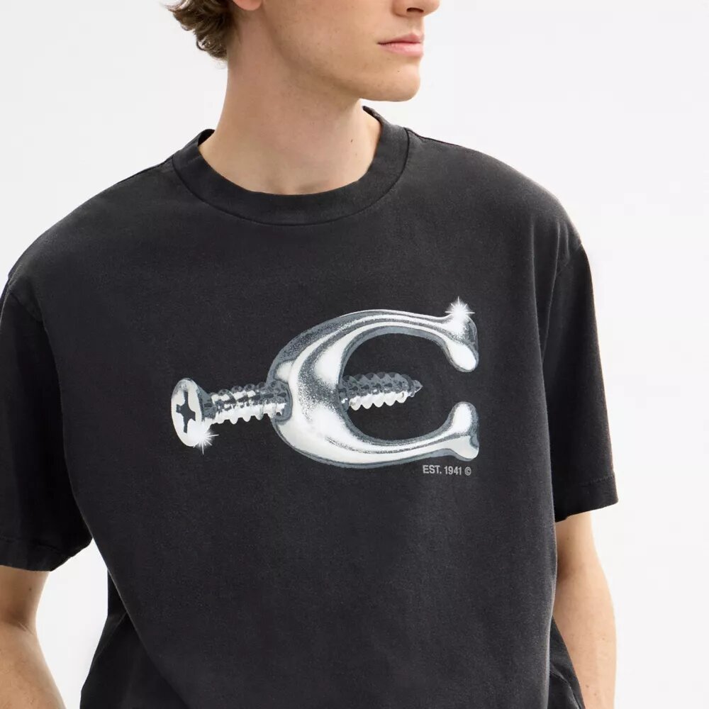 Hardware T-shirt i afslappet pasform af økologisk bomuld