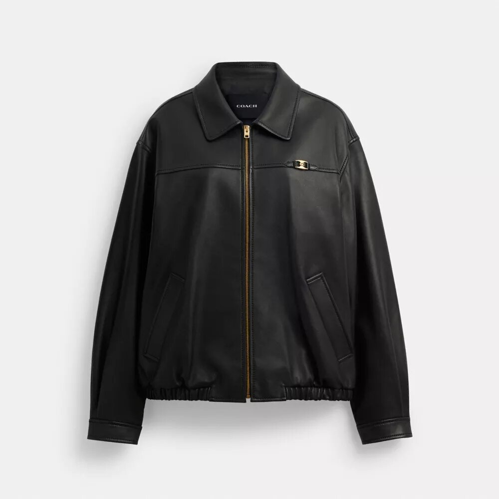 Heritage C-plakette Oversized læderjakke