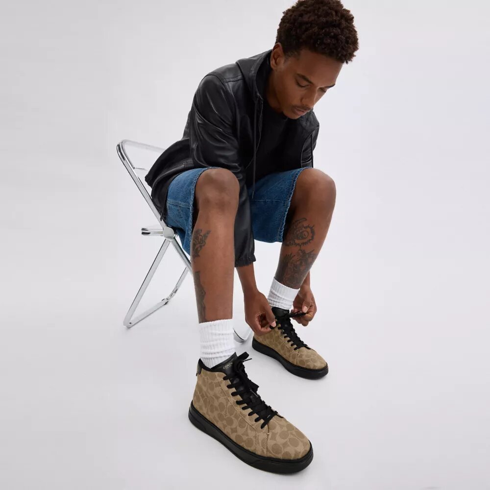 High Line Høje sneakers i Signature Canvas