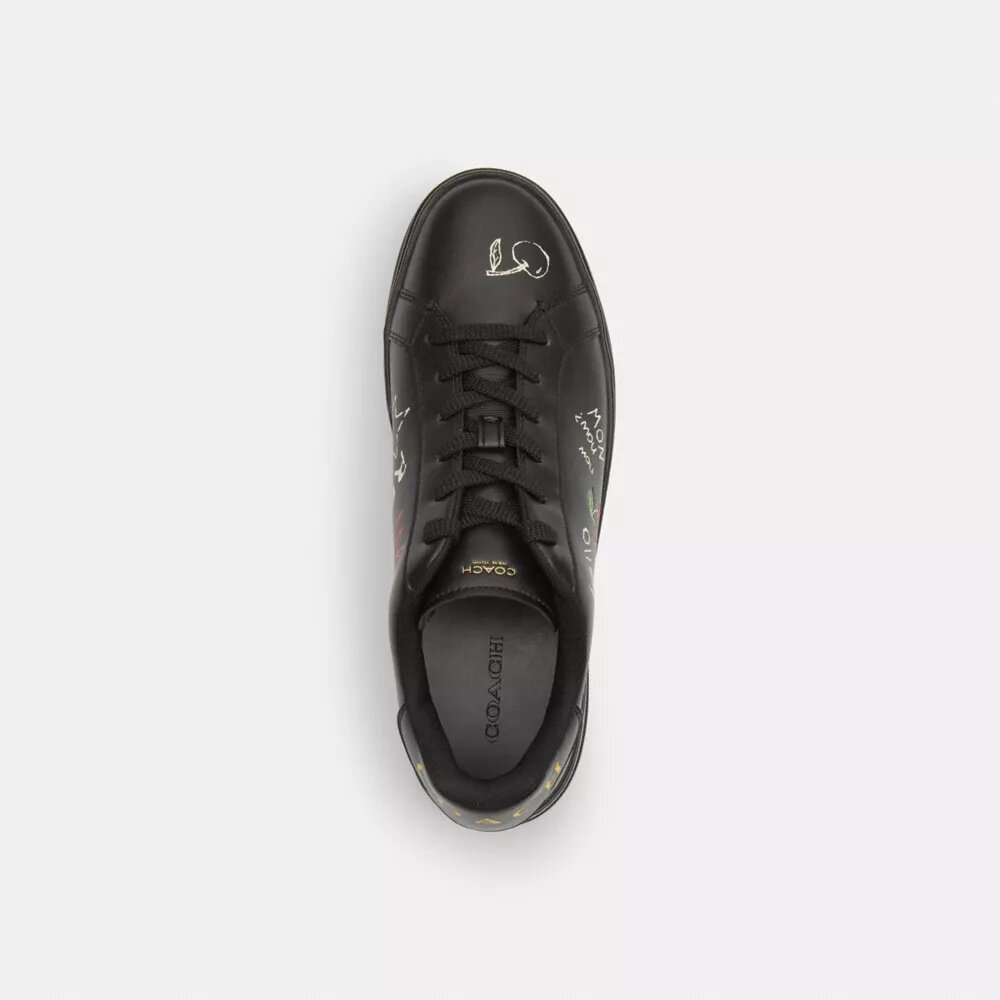 Høje sneakers med skitseprint