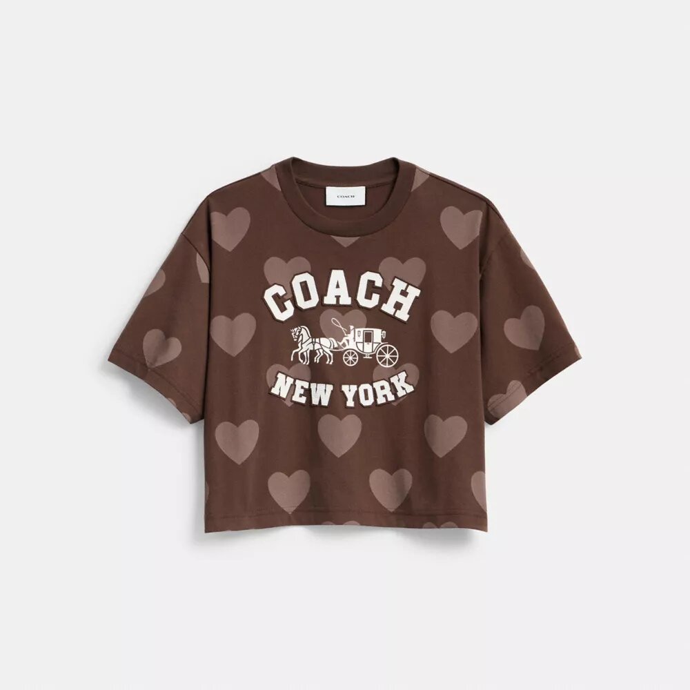 Horse and Carriage Heart kort T-shirt i økologisk bomuld