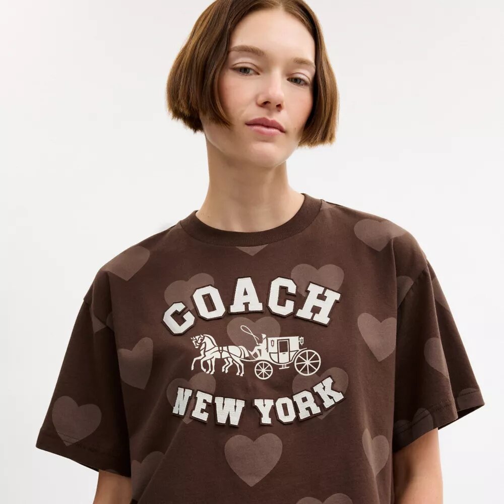 Horse and Carriage Heart kort T-shirt i økologisk bomuld