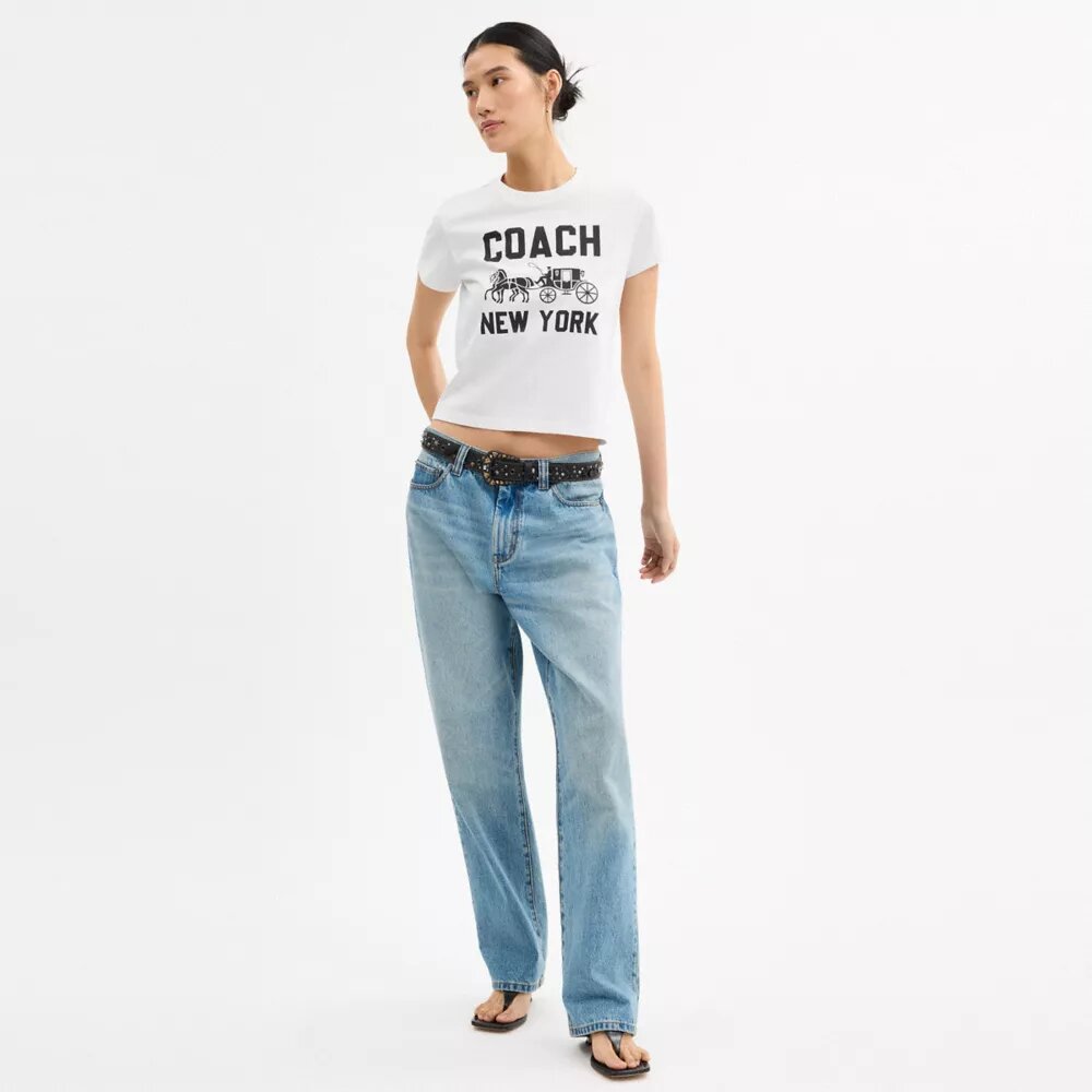 Horse and Carriage T-shirt i økologisk bomuld