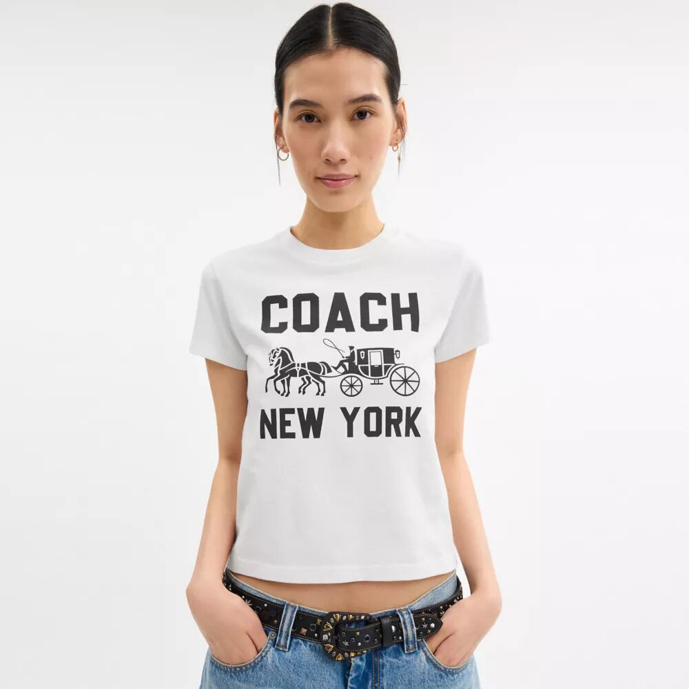 Horse and Carriage T-shirt i økologisk bomuld