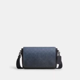 Jack lille crossbody-taske med klap i Ombre Signature Canvas