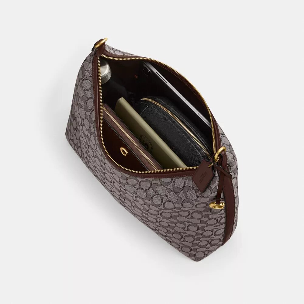 Juliet skuldertasker 38 i signatur-jacquard
