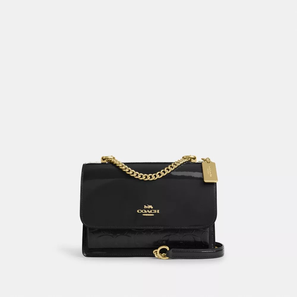 Klare crossbody-taske i signaturlæder