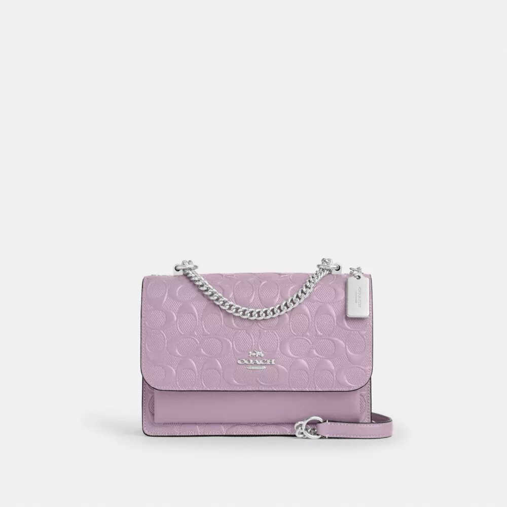 Klare crossbody-taske i signaturlæder