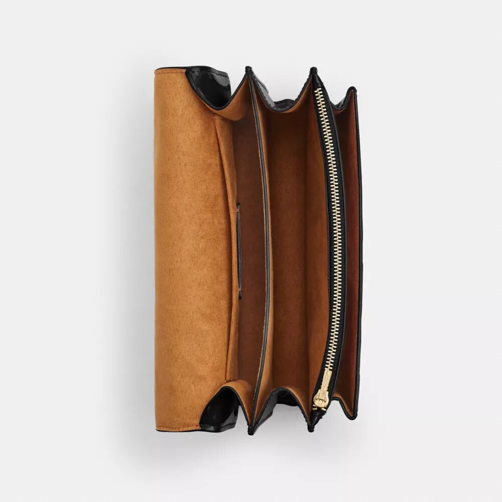 Klare crossbody-taske i signaturlæder