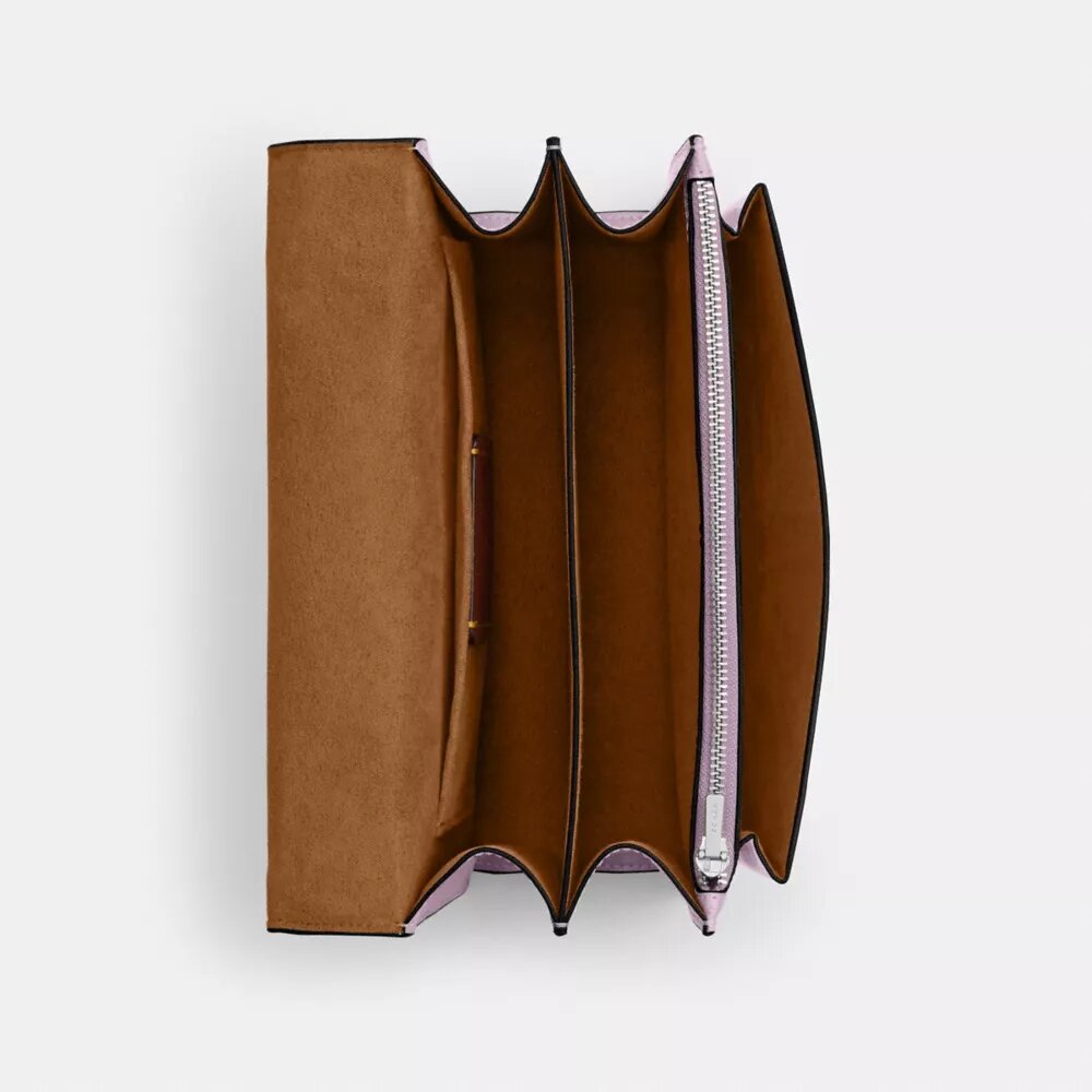 Klare crossbody-taske i signaturlæder