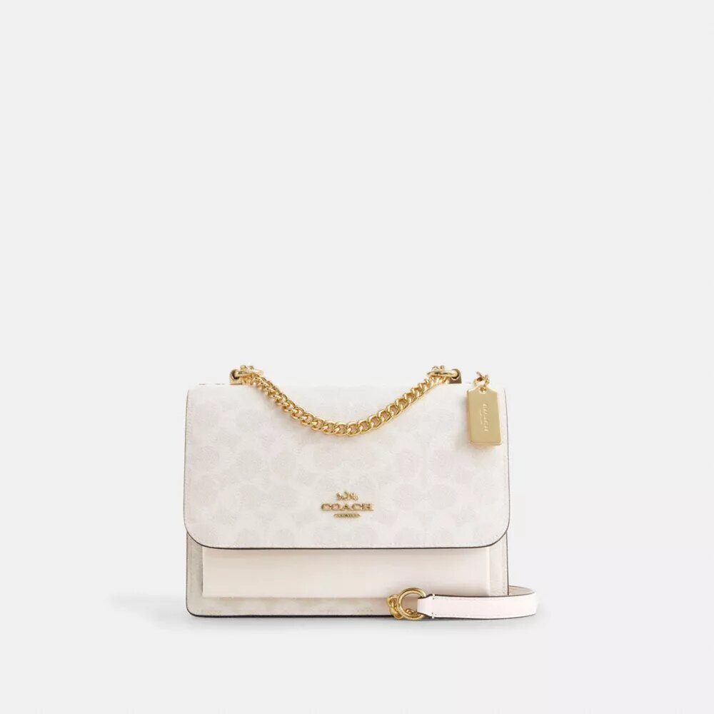 Klare crossbody-tasker i Signature Canvas