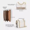 Klare crossbody-tasker i Signature Canvas