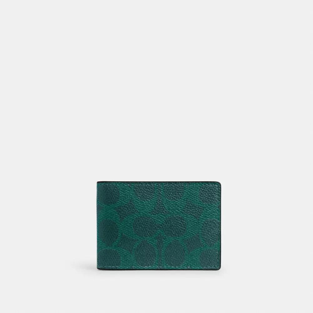 Kompakt pung i Signature Canvas