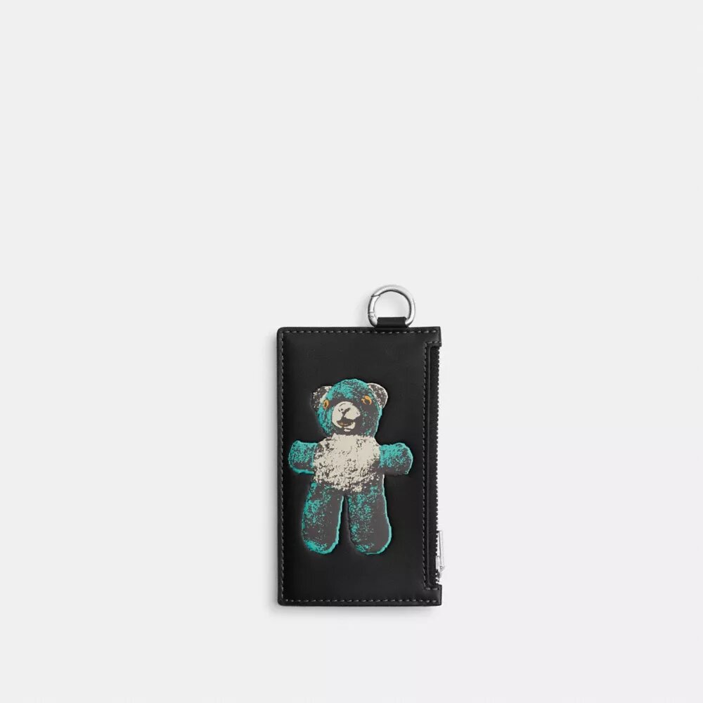 Kortetui med lynlås og Teddy-motiv