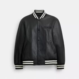 Læder-varsityjakke