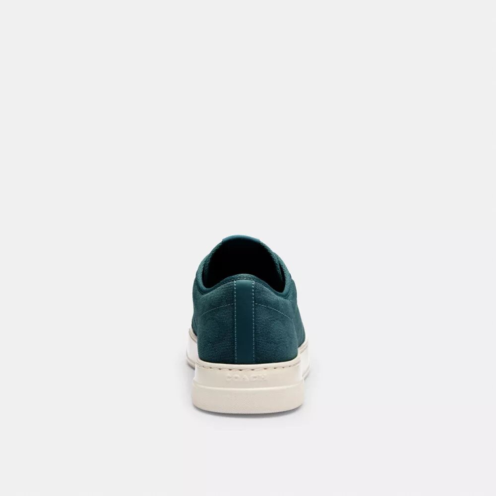 Lærredssneakers i signatur-jacquard