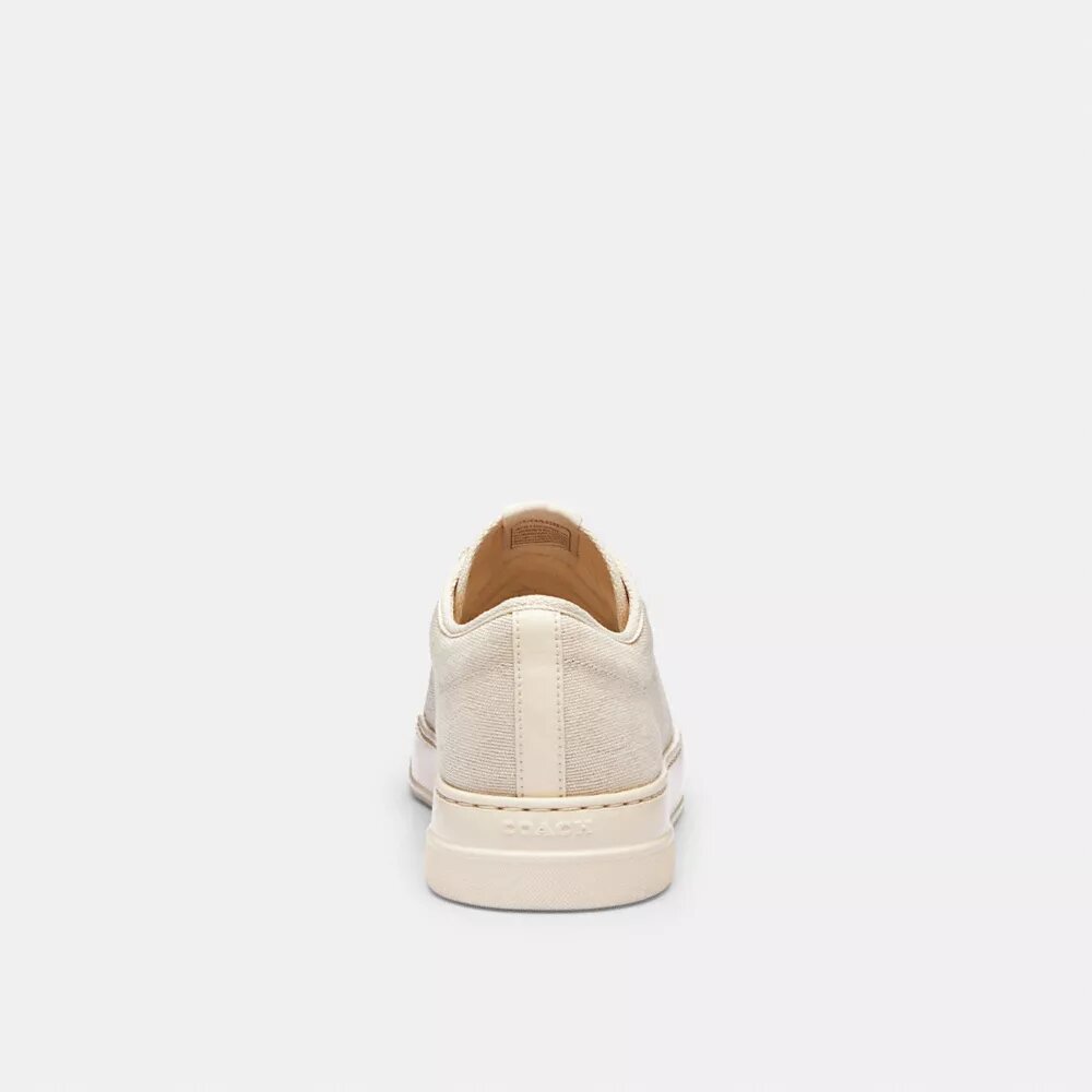 Lærredssneakers i signatur-jacquard