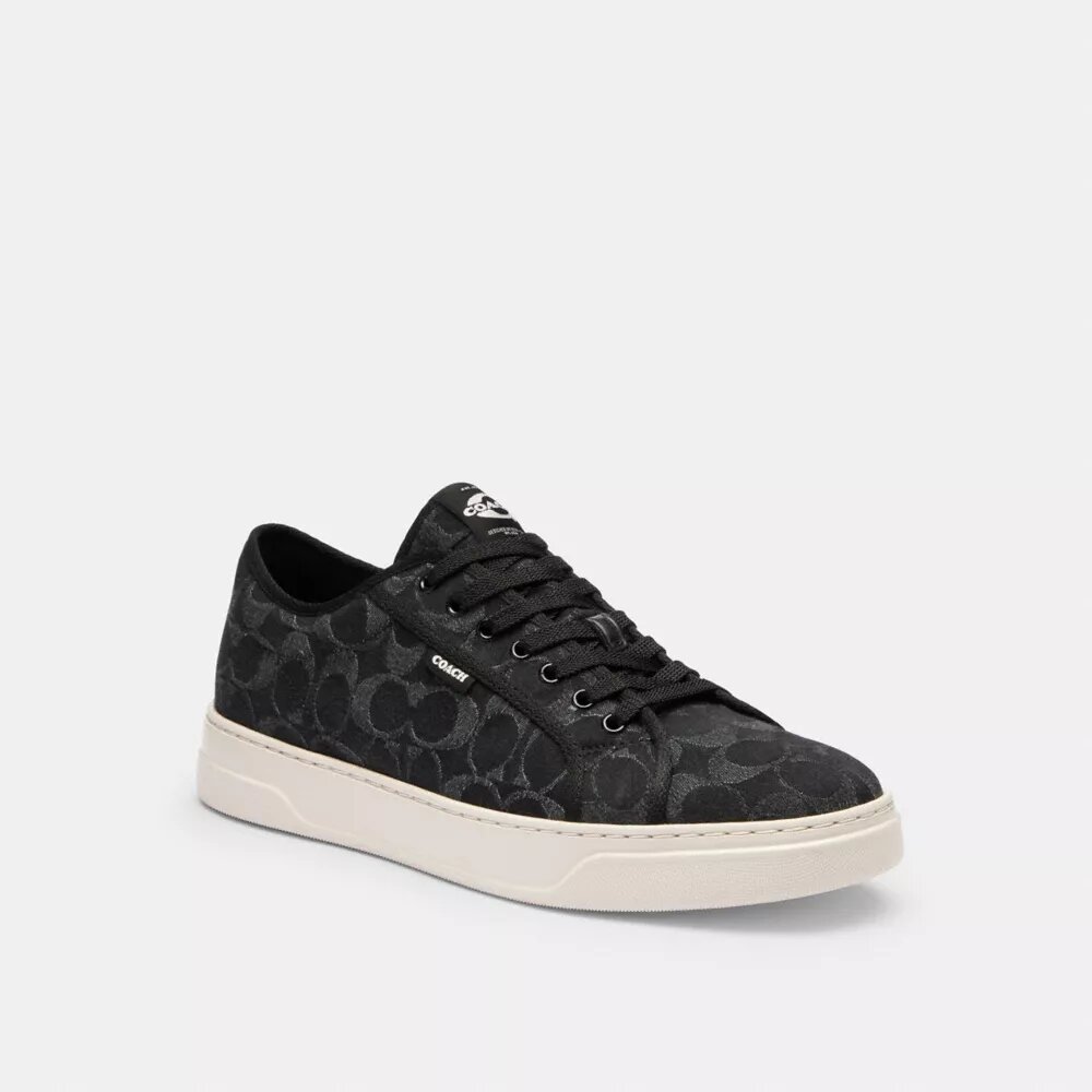 Lærredssneakers i Signature-denim