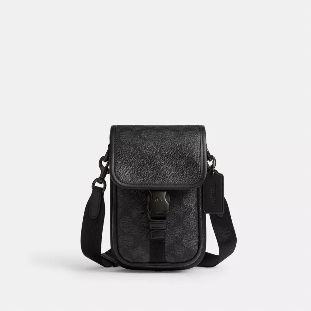 League-telefon-crossbody-taske i Signature Canvas