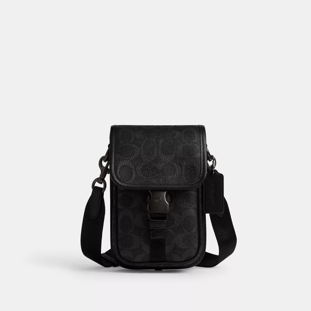League-telefon-crossbody-taske i Signature Canvas