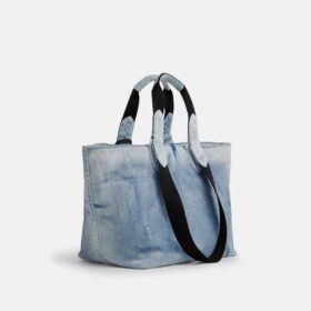 Lille Tote-tasker i “Loved Denim” med vedhæng