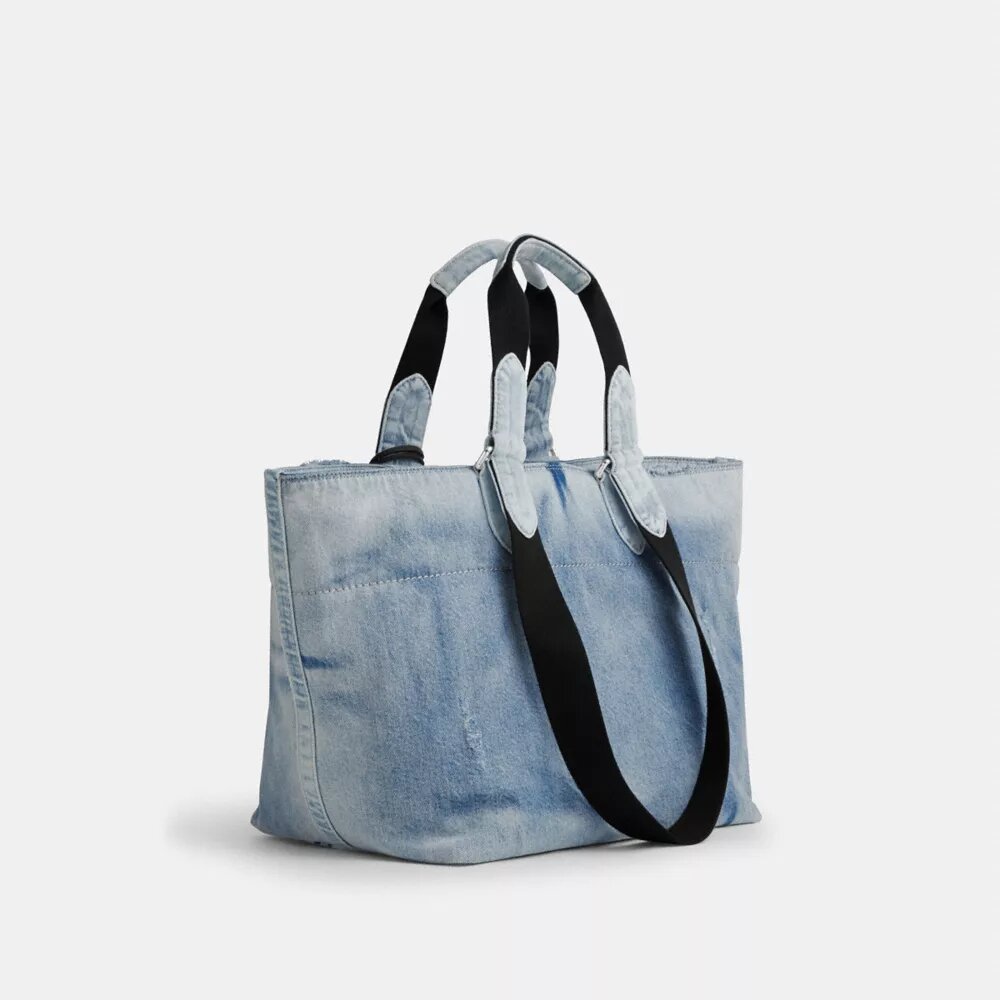 Lille Tote-tasker i "Loved Denim" med vedhæng