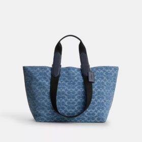 Lille Tote-tasker i signatur-denim
