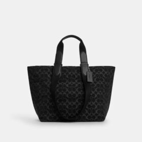 Lille Tote-tasker i signatur-denim
