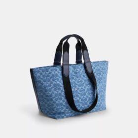 Lille Tote-tasker i signatur-denim