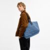 Lille Tote-tasker i signatur-denim