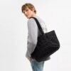 Lille Tote-tasker i signatur-denim