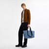 Lille Tote-tasker i signatur-denim