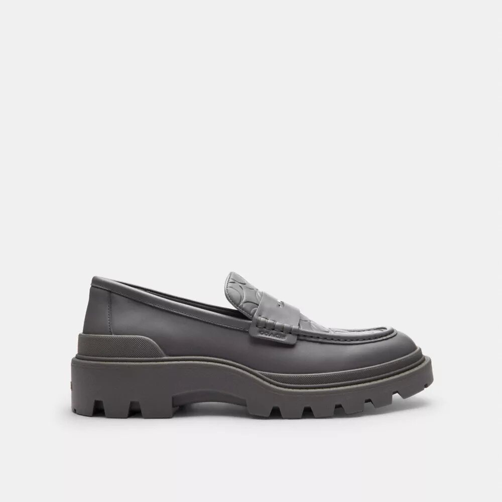 Loafers med signaturprint