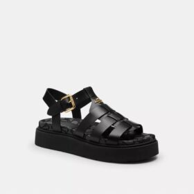 Lucy Sålsandaler i signatur-jacquard