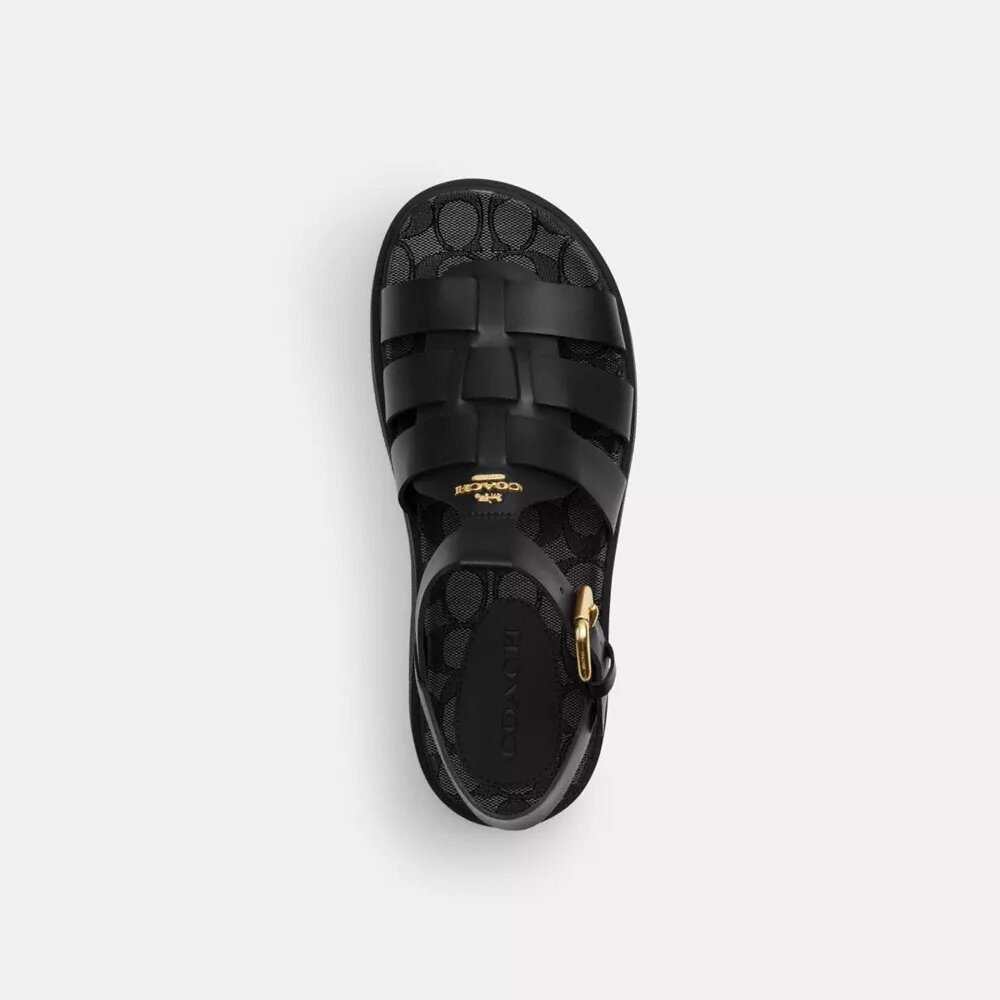 Lucy Sålsandaler i signatur-jacquard