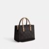 Maggie lille tote-taske i blokmønstret Signature Canvas