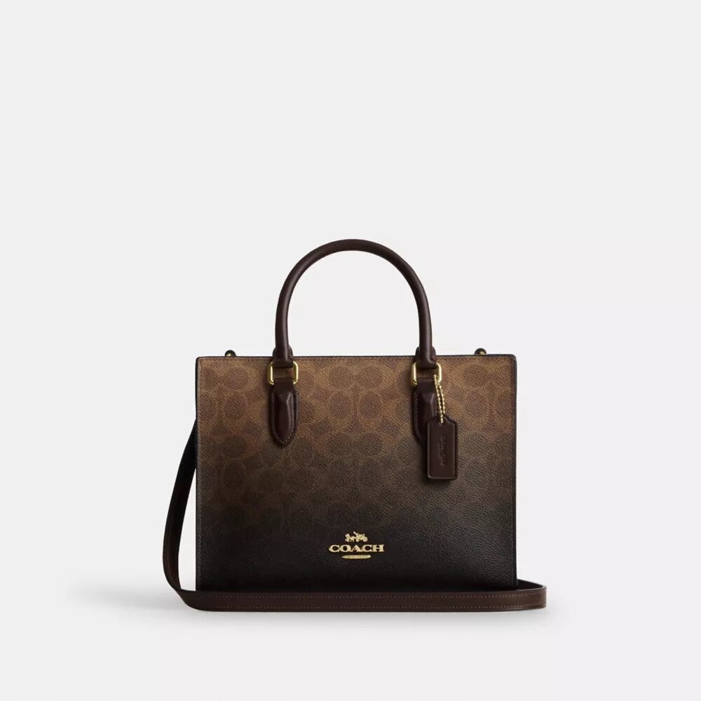 Maggie lille tote-tasker i Ombre Signature Canvas
