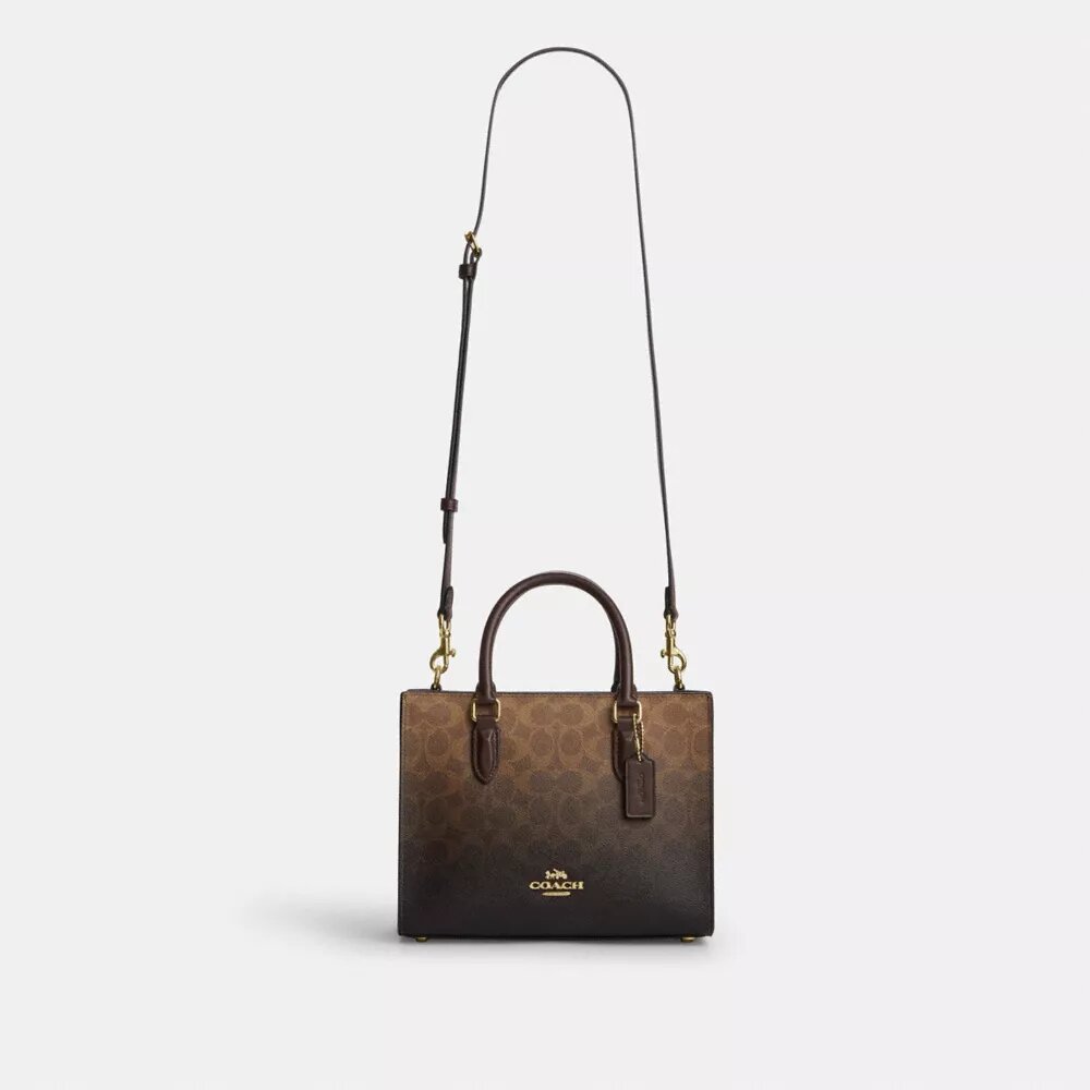 Maggie lille tote-tasker i Ombre Signature Canvas