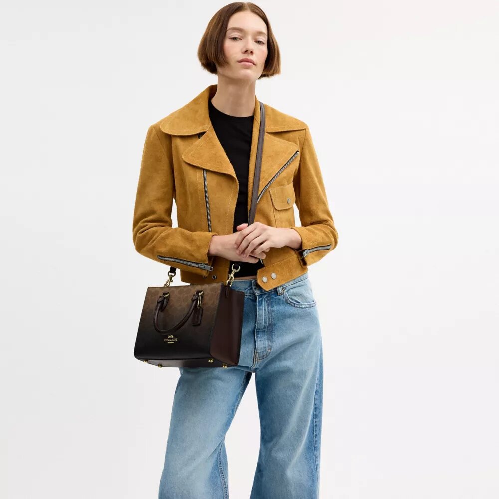 Maggie lille tote-tasker i Ombre Signature Canvas