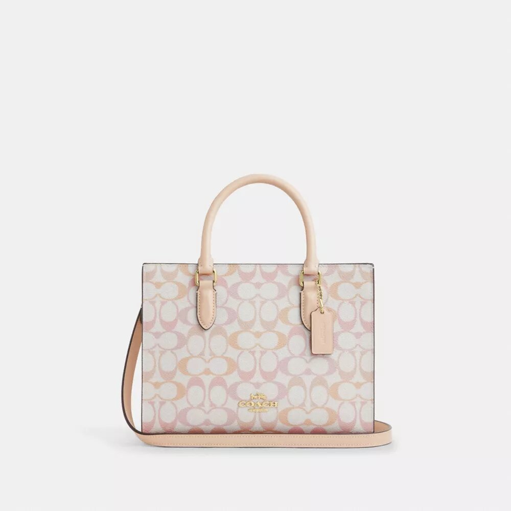 Maggie lille tote-tasker i Signature Canvas